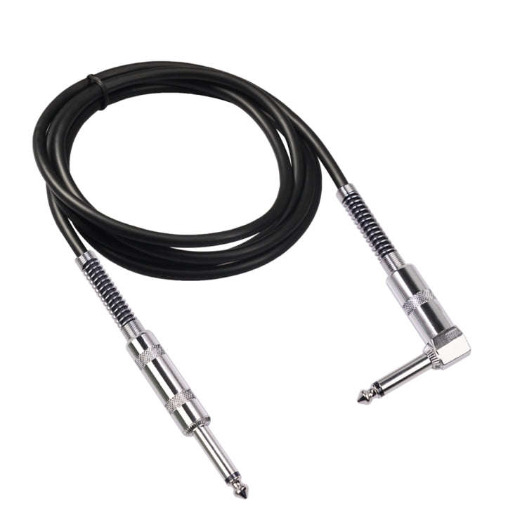 6.35mm Guitar Audio Cable  Straight to Elbow