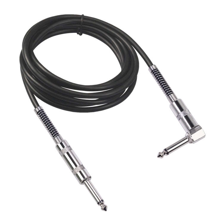 6.35mm Guitar Audio Cable  Straight to Elbow