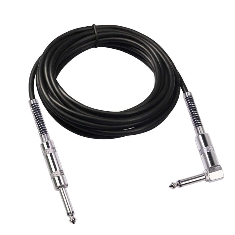 6.35mm Guitar Audio Cable  Straight to Elbow