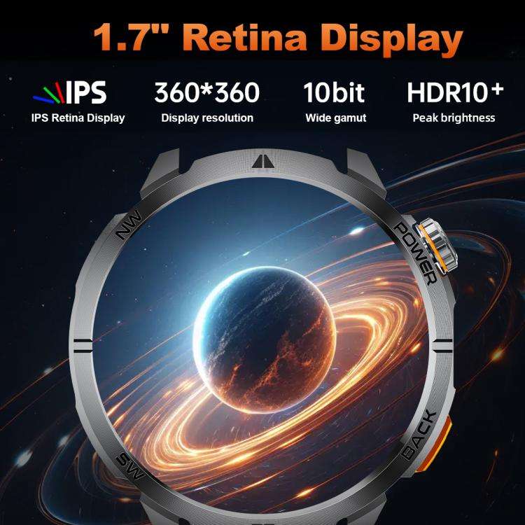 MT68 Outdoor Smart Watch  1.7 inch IPS, 1000mAh