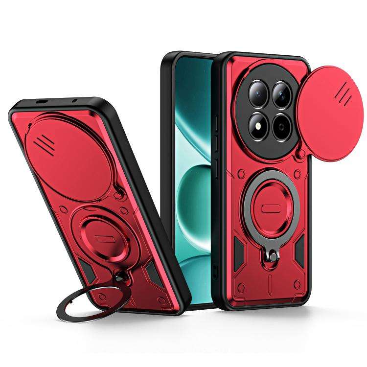Ring Holder Lens Slide Cover Phone Case, For Redmi Note 15 Pro+ Global 163.3m, For Redmi Note 15 ...