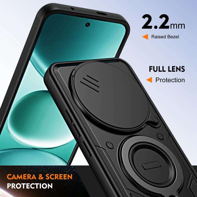 Ring Holder Lens Slide Cover Phone Case, For Redmi Note 15 Pro+ Global 163.3m, For Redmi Note 15 ...