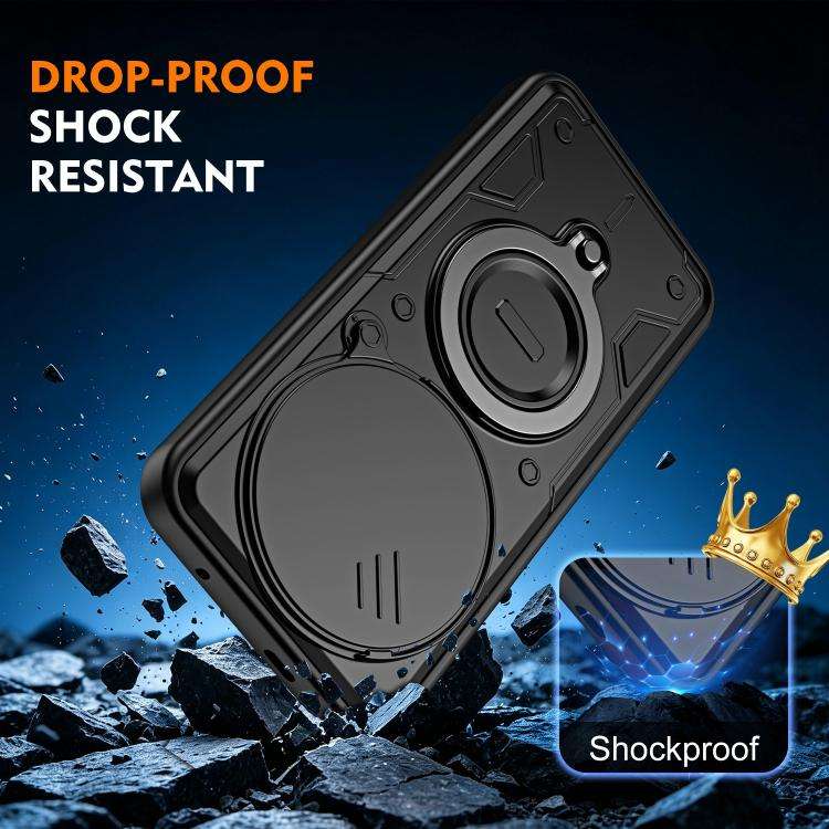 Ring Holder Lens Slide Cover Phone Case, For Redmi Note 15 Pro+ Global 163.3m, For Redmi Note 15 ...