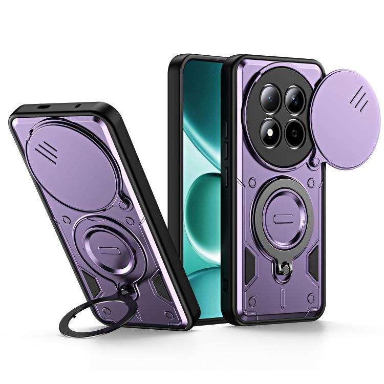 Ring Holder Lens Slide Cover Phone Case, For Redmi Note 15 Pro+ Global 163.3m, For Redmi Note 15 ...