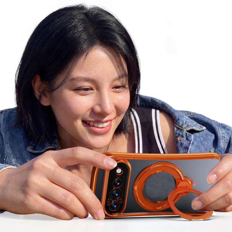 360 Degree Rotation Holder Magnetic Electroplated Phone Case, For Google Pixel 11 Pro XL, For Goo...