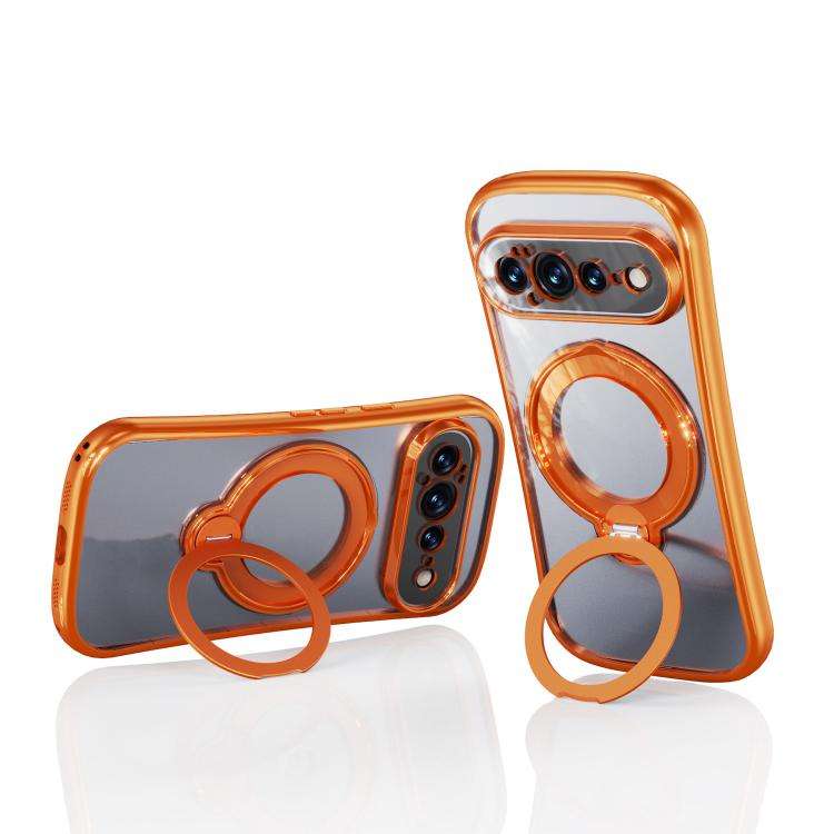 360 Degree Rotation Holder Magnetic Electroplated Phone Case, For Google Pixel 11 Pro XL, For Goo...