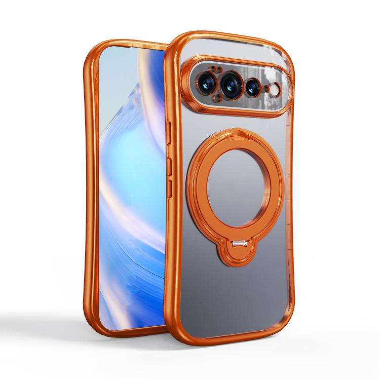 360 Degree Rotation Holder Magnetic Electroplated Phone Case, For Google Pixel 11 Pro XL, For Goo...