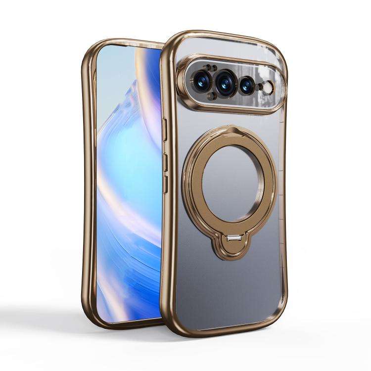 360 Degree Rotation Holder Magnetic Electroplated Phone Case, For Google Pixel 11 Pro XL, For Goo...