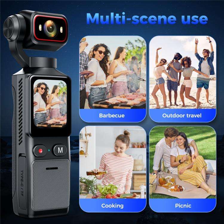 L19 1.69 inch Touch Screen and Wi-Fi Connectivity 4K Action Camera Anti-Shake VLOG Pocket Camera,...