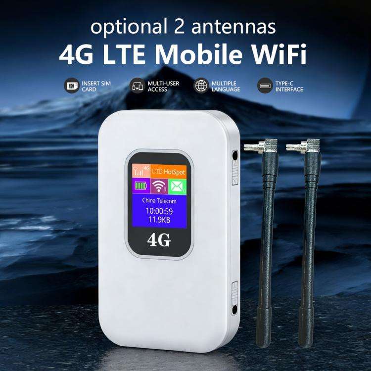 M1-E Eurasian Version 2 Antennas WiFi 6 300Mbps Portable Hotspot 4G LTE Mobile WiFi Router, Euras...