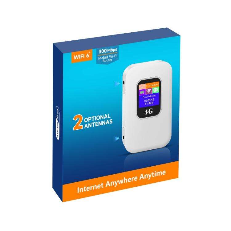 M1-E Eurasian Version 2 Antennas WiFi 6 300Mbps Portable Hotspot 4G LTE Mobile WiFi Router, Euras...