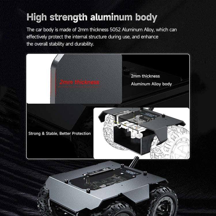 Waveshare WAVE ROVER Flexible Expandable 4WD Mobile Robot Chassis, Onboard ESP32 Module, US Plug,...