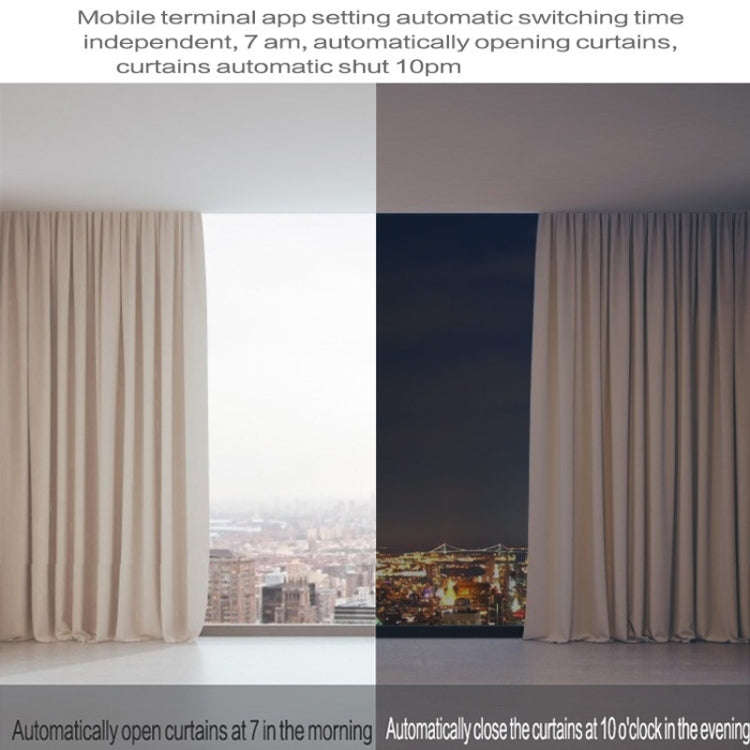 X101 Smart Home Automatic Curtain Machine With RC, Style:, Track Model Single Host, Track Model D...