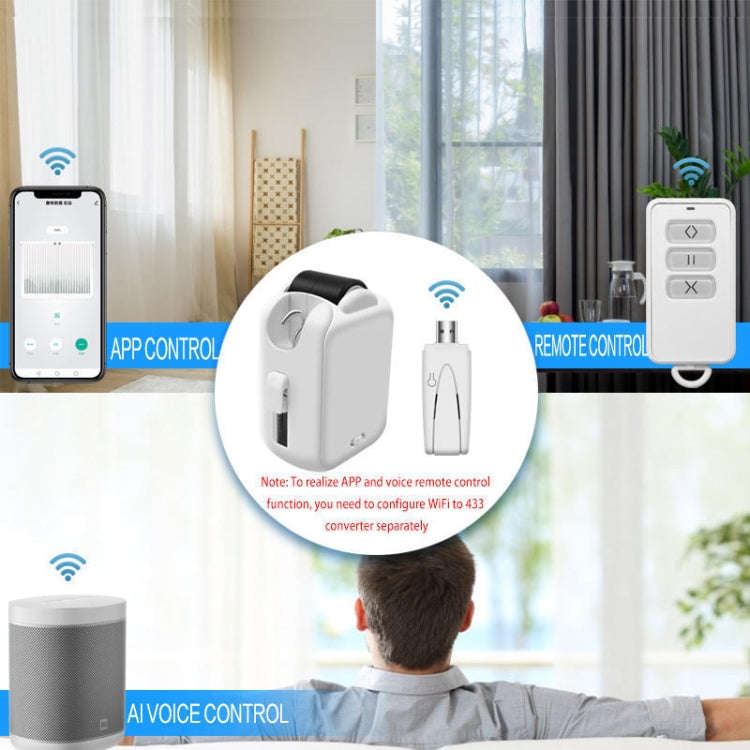 X101 Smart Home Automatic Curtain Machine With RC, Style:, Track Model Single Host, Track Model D...