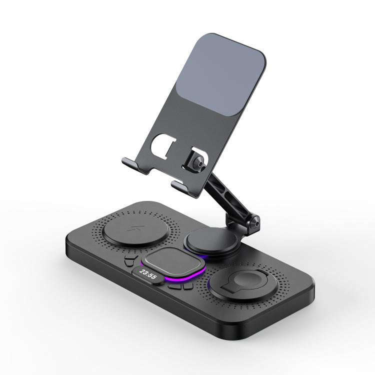4-in-1 Fast Wireless Charging Station for Phone/Tablet/Apple Watch/AirPods Magnetic Foldable Stan...