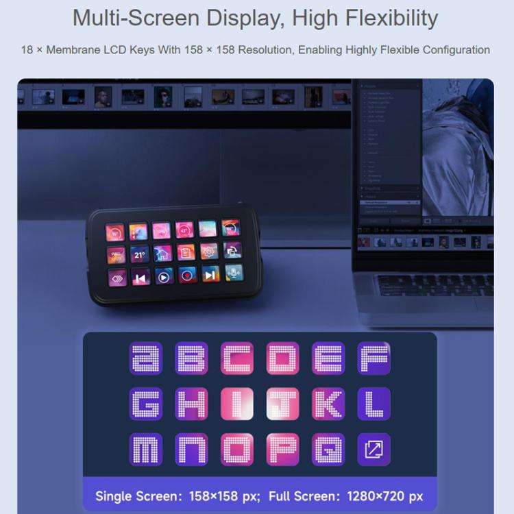 Multi-function AI Voice Control Panel 18 Membrane Display Keys, 32839