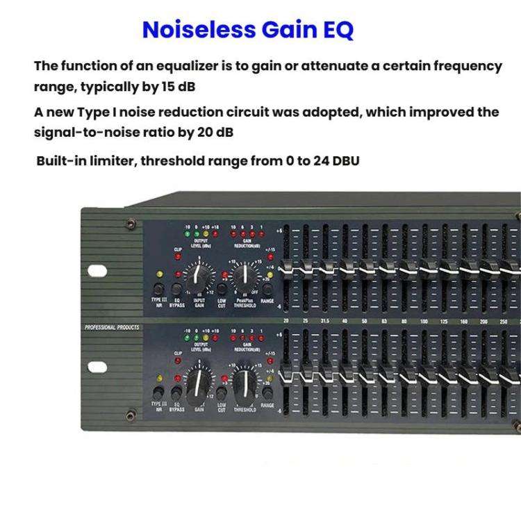 2231 Equalizer Anti-Feedback Audio Performance Stage Conference Effects Processor Noise Reduction...