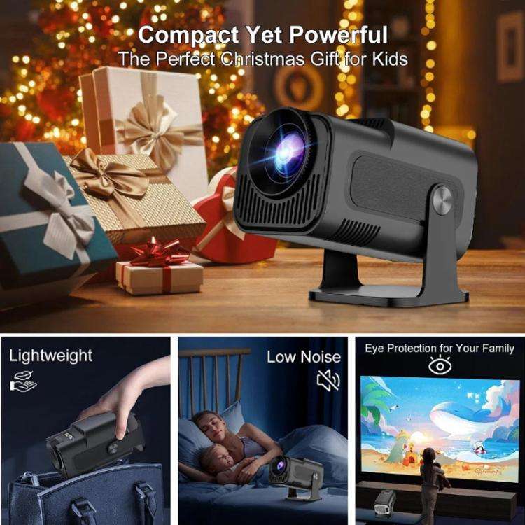 HY320 Mini Android 11 Portable 4K HD Projector With WiFi 6, Bluetooth, 180-Degree Rotation, Wirel...