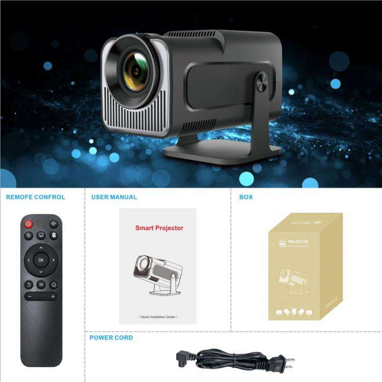 HY320 Mini Android 11 Portable 4K HD Projector With WiFi 6, Bluetooth, 180-Degree Rotation, Wirel...