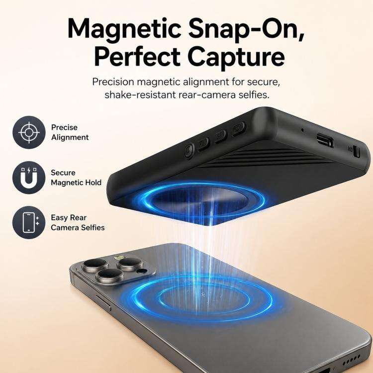 Magnetic Phone Screen Mirror Wireless Rear Camera Selfie Display