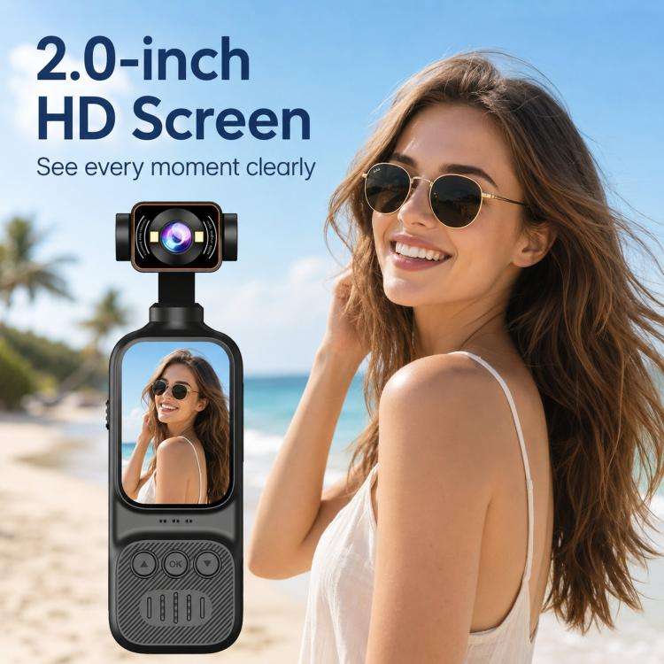 Handheld 4K Vlog Camera with Rotatable Lens & WiFi (DV07)