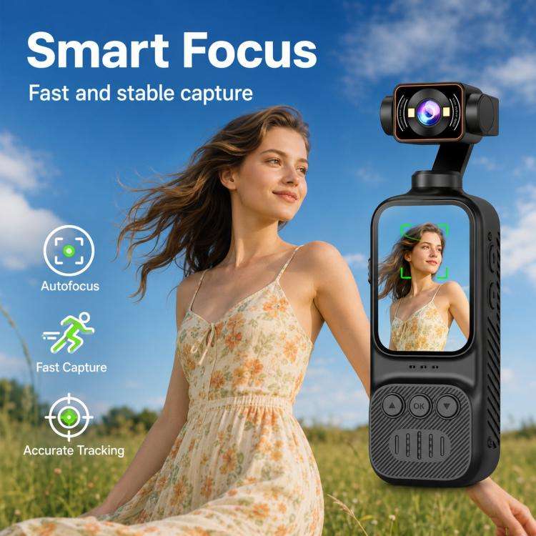 Handheld 4K Vlog Camera with Rotatable Lens & WiFi (DV07)