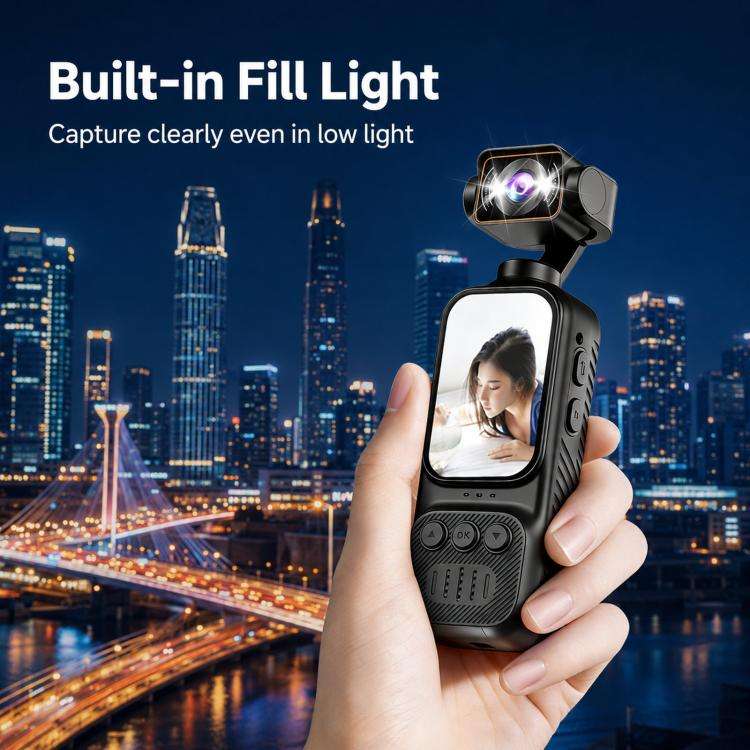Handheld 4K Vlog Camera with Rotatable Lens & WiFi (DV07)