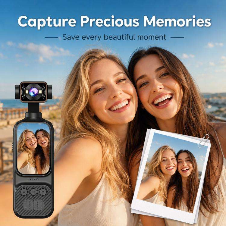 Handheld 4K Vlog Camera with Rotatable Lens & WiFi (DV07)