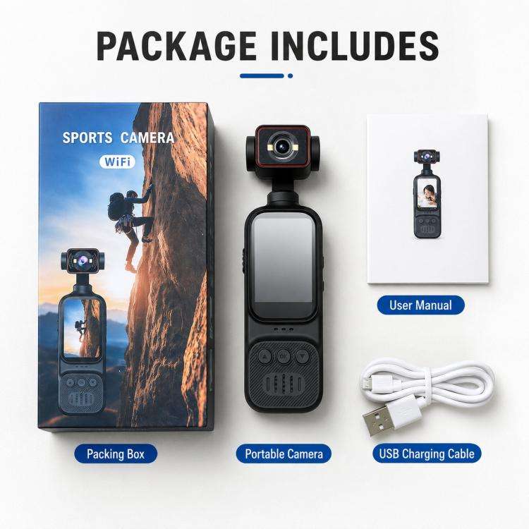 Handheld 4K Vlog Camera with Rotatable Lens & WiFi (DV07)