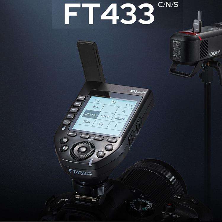 2-Piece Set High-Speed Trigger System DSLR Hot Shoe Flash Transmitter+Receiver, Godox FT433 C For...