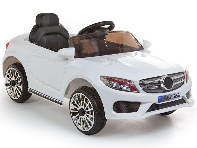C Class replica 12V Battery Powered Kids Ride on Car White with Parental Control