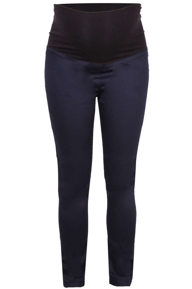 Cotton Sateen Skinny Pants Navy - 34