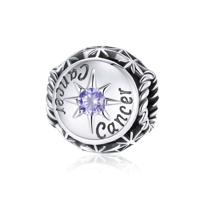 S925 Sterling Silver Twelve Constellation Zircon Beads DIY Bracelet Necklace Accessories, Aries, ...