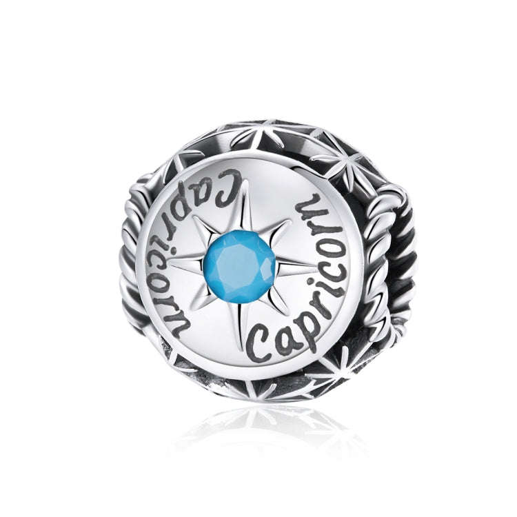 S925 Sterling Silver Twelve Constellation Zircon Beads DIY Bracelet Necklace Accessories, Aries, ...