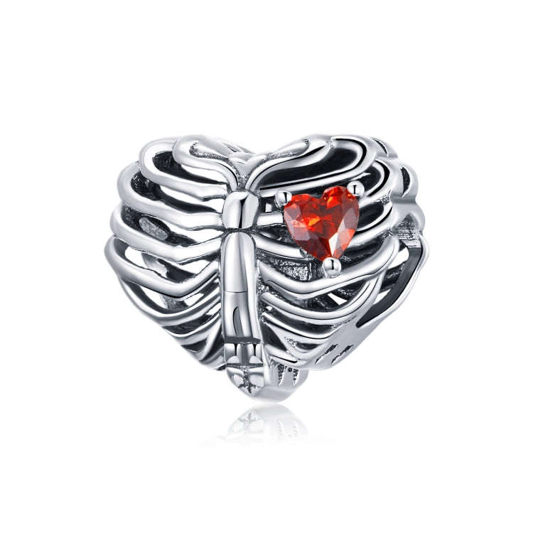S925 Sterling Silver Beating Heart Beads DIY Bracelet Necklace Accessories, Beating Heart
