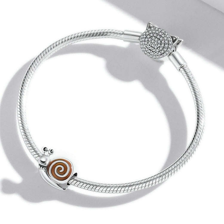S925 Sterling Silver Mr. Snail Beads DIY Bracelet Necklace Accessories, Mr. Snail