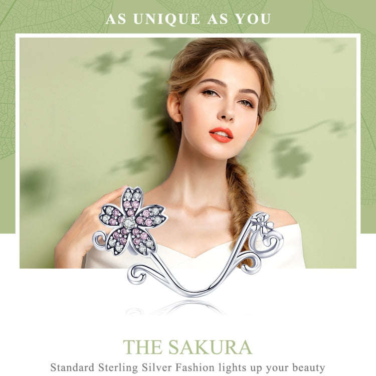 S925 Sterling Silver Beautiful Flowers DIY Bracelet Accessories, Silver