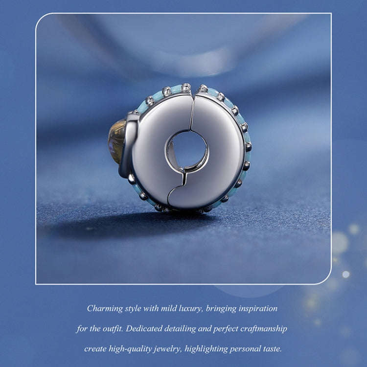 SCC2537 S925 Sterling Silver Necklace Pendant Accessories Magic Heart Positioning Buckle DIY Brac...