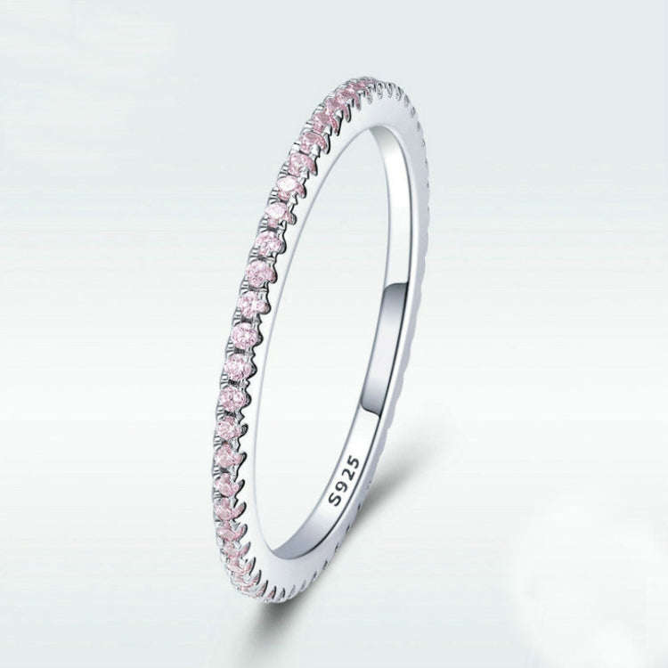 S925 Sterling Silver Ladies Fashion Ring Diamond Simple Ring, 5, 6, 7, 8, 9
