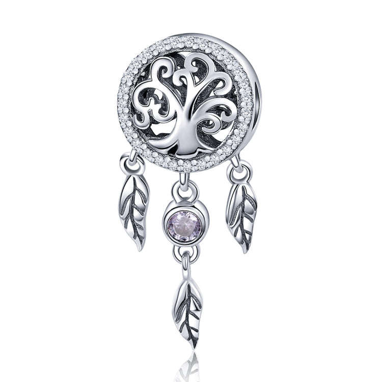 S925 Sterling Silver Retro Hollow Dream Catcher Beads DIY Beaded Bracelet Accessories, SCC723