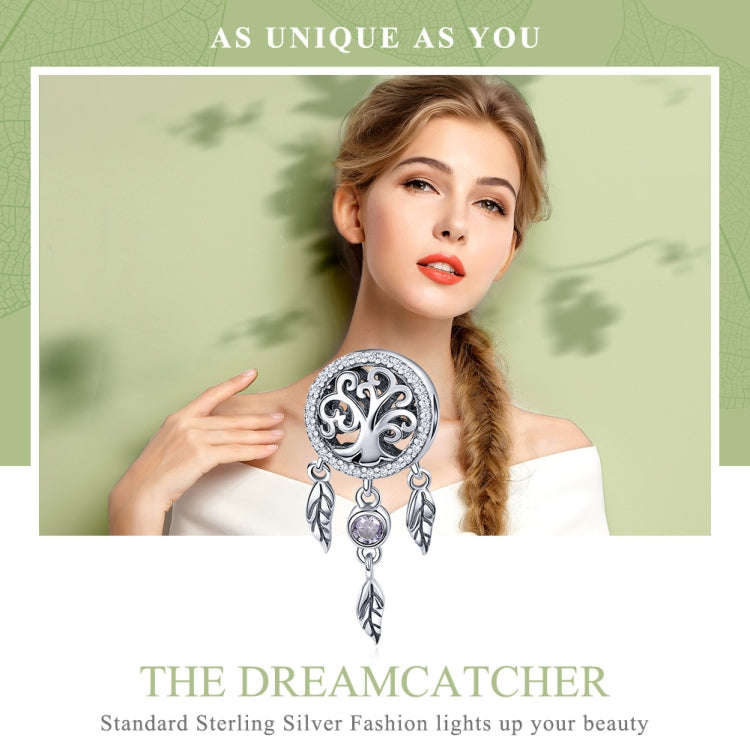 S925 Sterling Silver Retro Hollow Dream Catcher Beads DIY Beaded Bracelet Accessories, SCC723