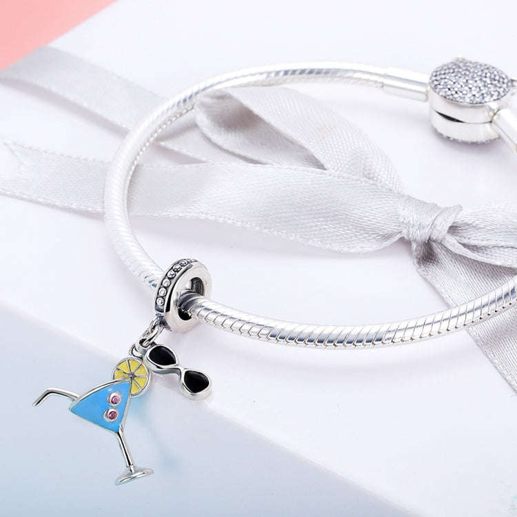 S925 Sterling Silver Summer Cold Drink DIY Beaded Ladies Bracelet Accessories, SCC698