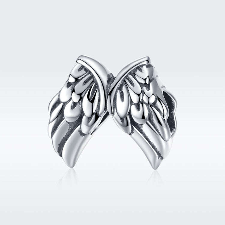 S925 Sterling Silver Angel Wings Loose Beads DIY Beaded Bracelet, Bead, Bead+Chain