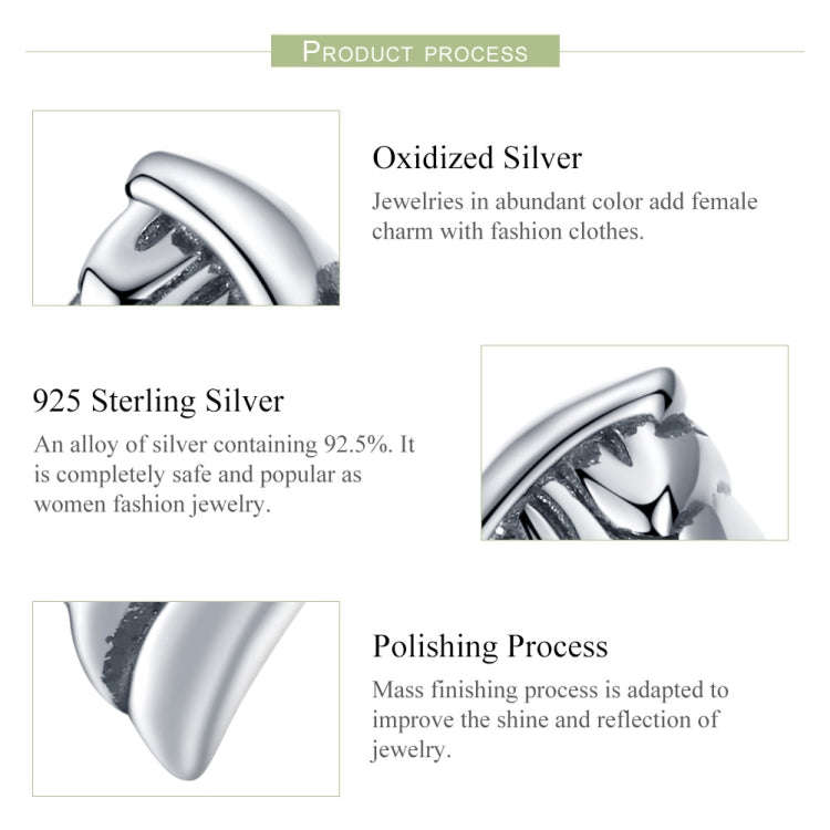 S925 Sterling Silver Angel Wings Loose Beads DIY Beaded Bracelet, Bead, Bead+Chain