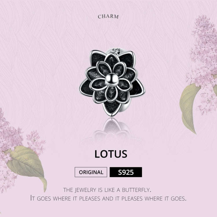 Lotus Beaded S925 Sterling Silver Loose Beads DIY Bracelet Silver Beads, SCC1196