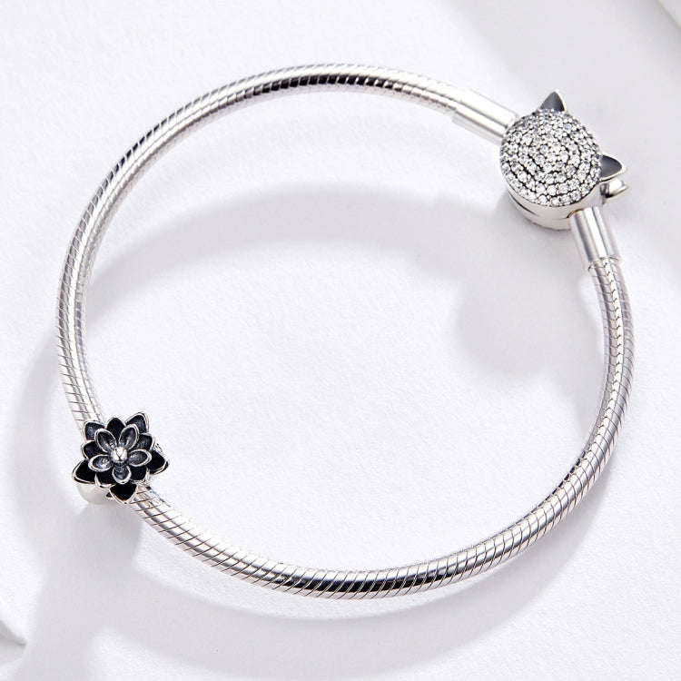 Lotus Beaded S925 Sterling Silver Loose Beads DIY Bracelet Silver Beads, SCC1196