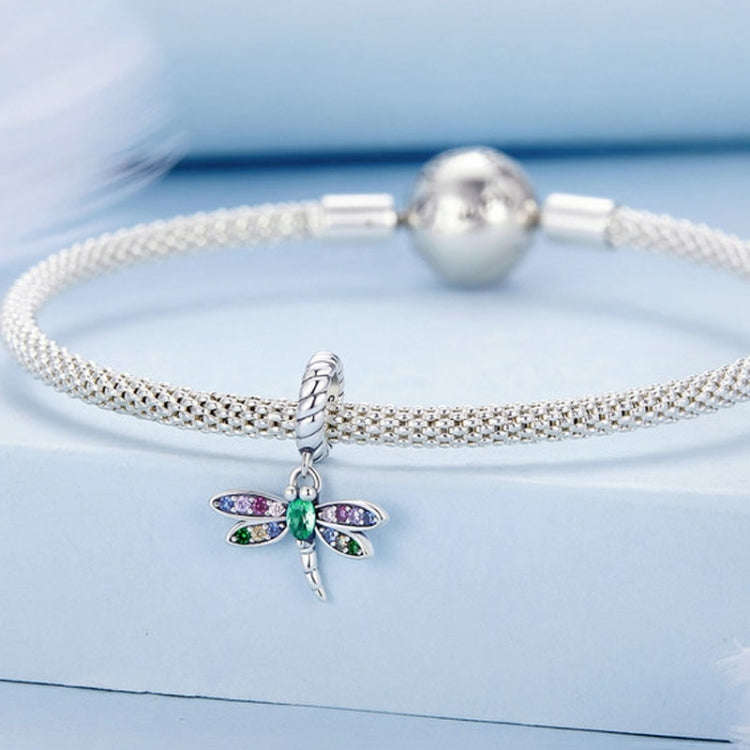 Sterling Silver Zircon Dragonfly Beaded Jewelry Accessory, SCX141