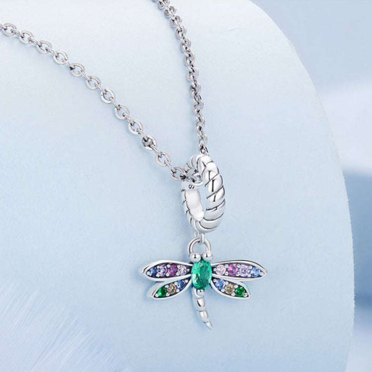 Sterling Silver Zircon Dragonfly Beaded Jewelry Accessory, SCX141