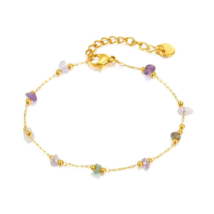 OPK 1389 Colorful Natural Stone Accessories Titanium Bracelet, 1389