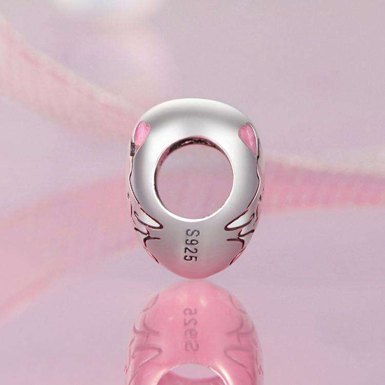S925 Sterling Silver Oil Drop Couple Kiss Love Beads